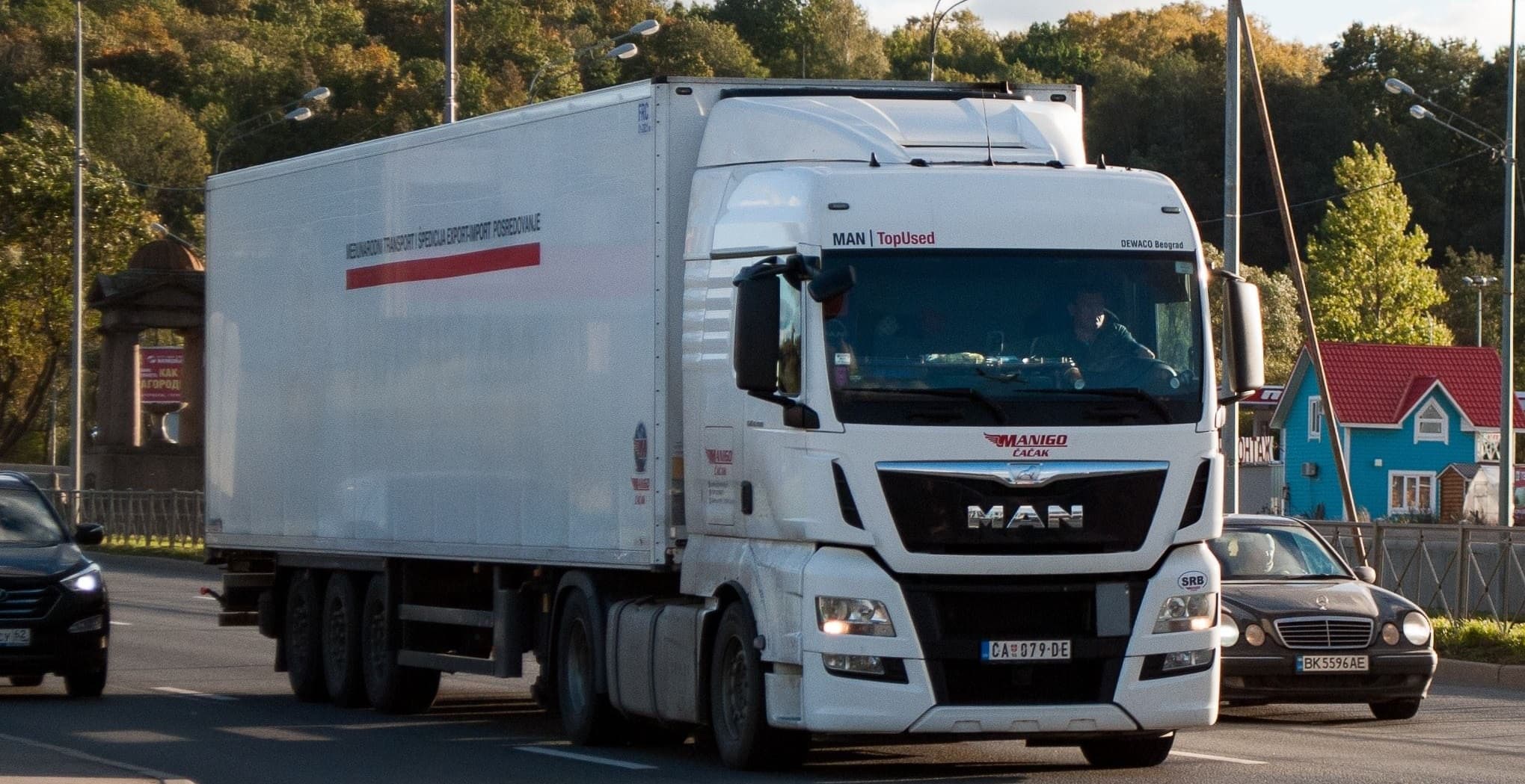 Manigo hladnjača MAN TGX na evropskom putu